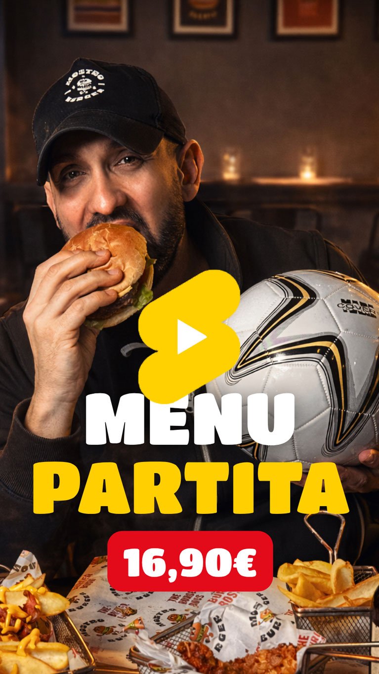 Mostro Burger Menu partita Roma