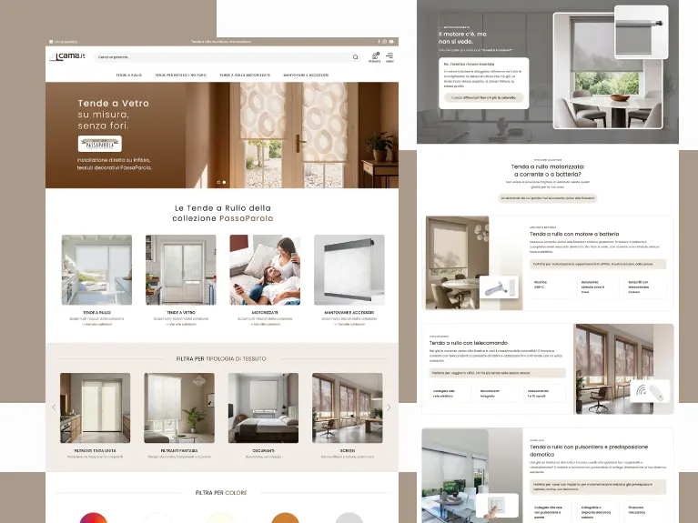 Cama tende a rullo website
